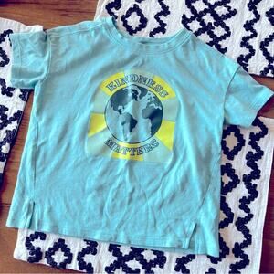 Cat & Jack boxy cropped Kindness Matters earth graphic tee shirt kids girls S